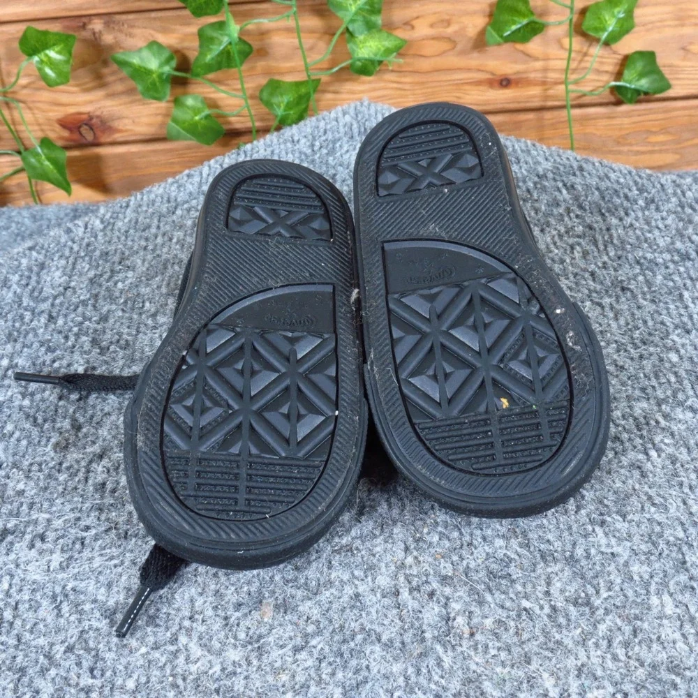 Converse Low Top Toddler Boys Casual‎ Sneakers Size 5C Play Shoes Black Fabric